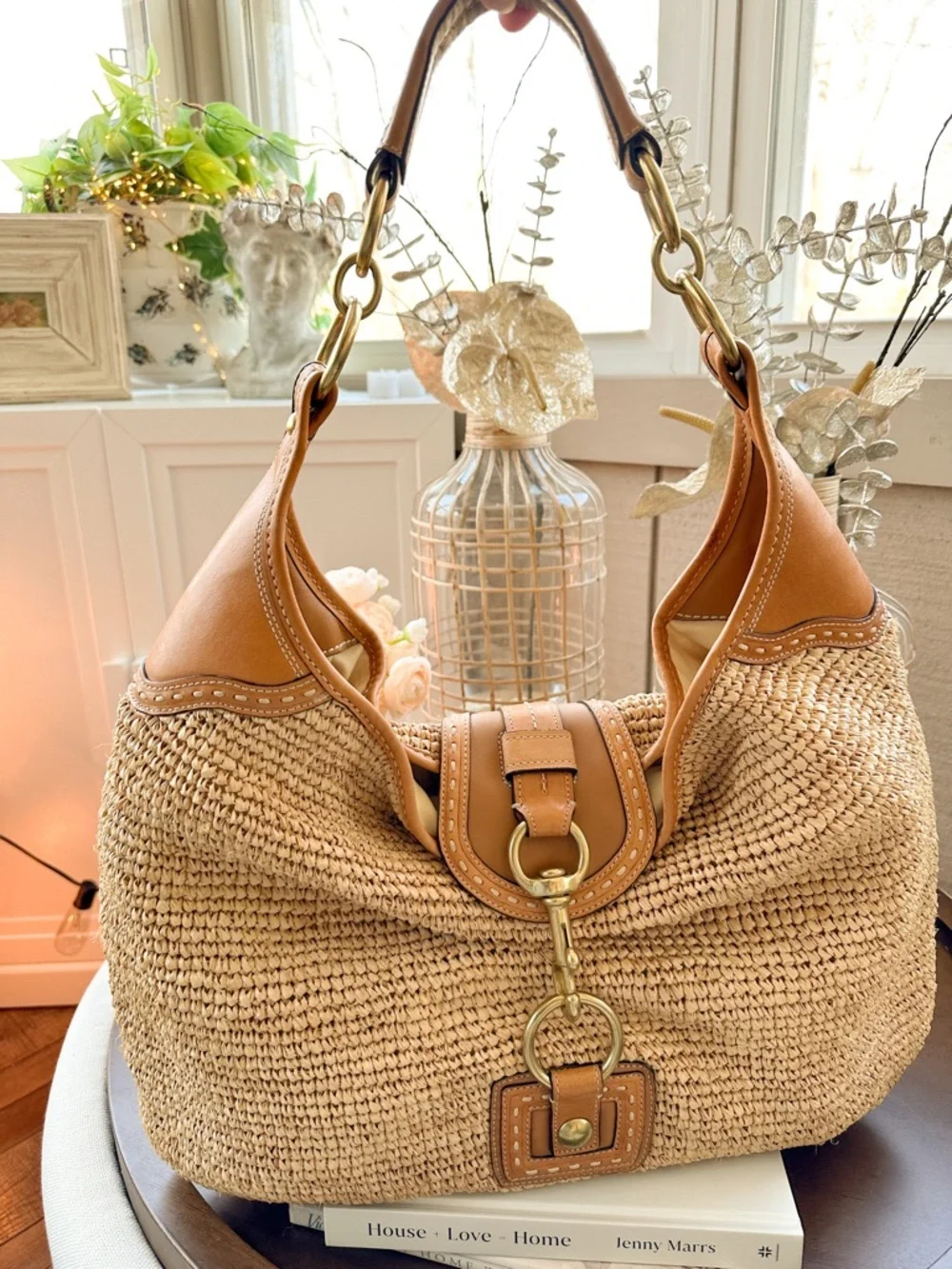Coach Bleeker Straw Millie XL Tote Bag | F13374 - Picture 4 of 17